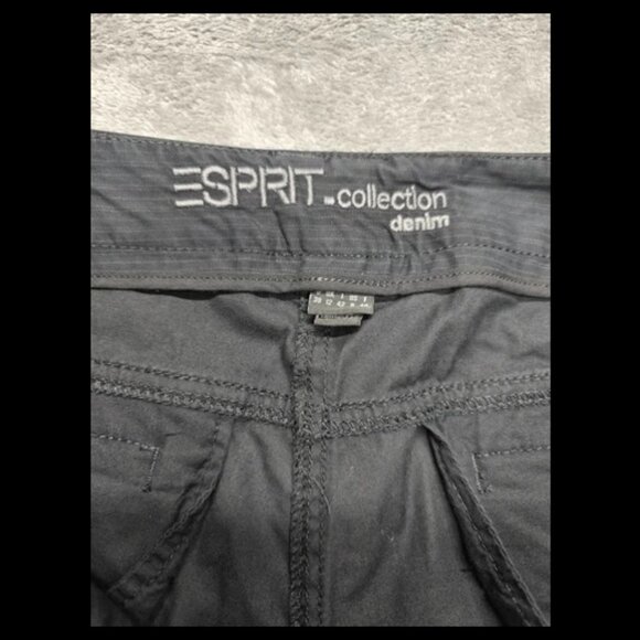 ESprit Jeans Women US 8 Bern Black W/ Pin Stripe Stretch NWT - Picture 9 of 14